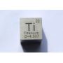 Titanium Ti metal terning 10x10mm poleret 99,5% renhed terning