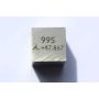 Titanium Ti metal terning 10x10mm poleret 99,5% renhed terning