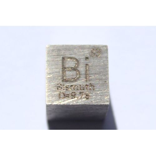 Bismuth bi-metal terning 10x10mm poleret 99,99% renhed terning