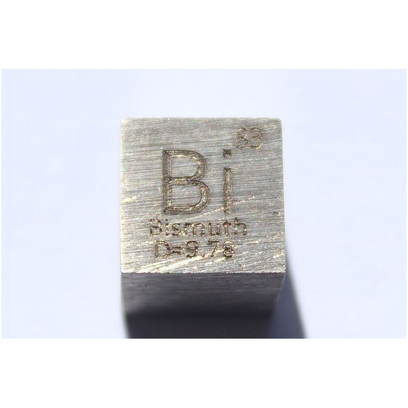 Bismuth bi-metal terning 10x10mm poleret 99,99% renhed terning