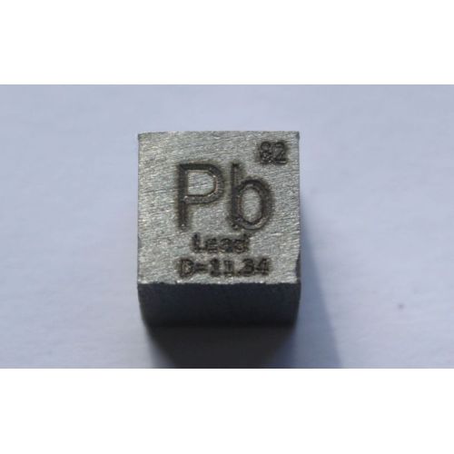 Bly Pb metal terning 10x10mm poleret 99,99% renhed terning