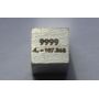 Sølv Ag metal terning 10x10mm poleret 99,99% renhed terning