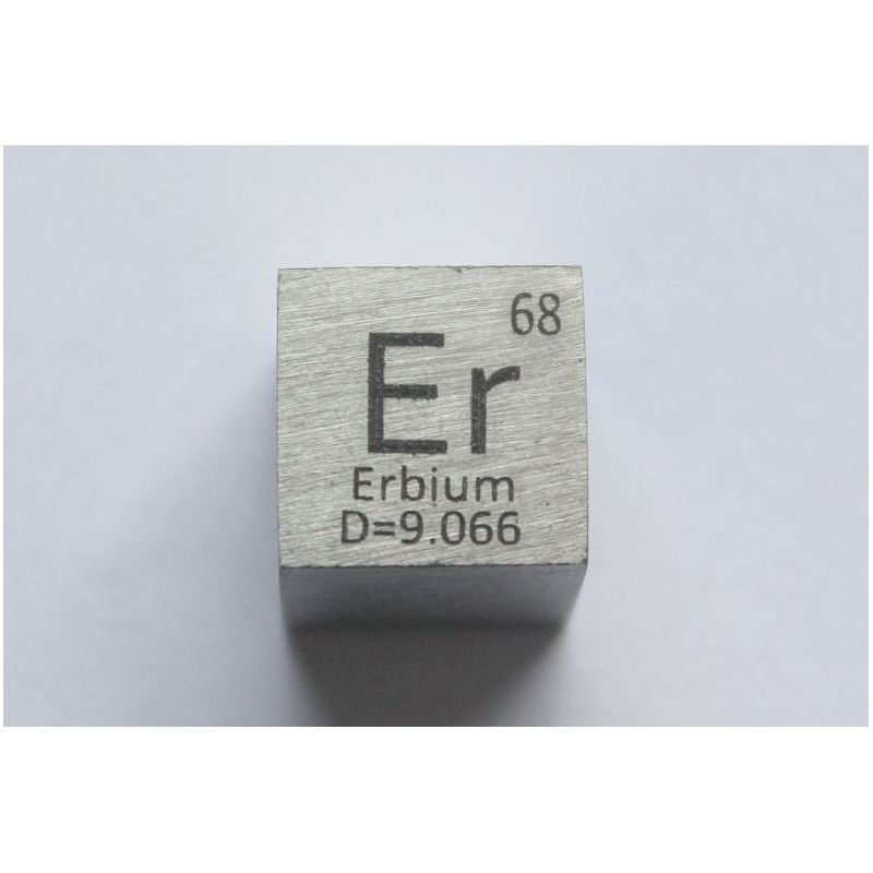 Erbium Er metal terning 10x10mm poleret 99,9% renhed terning