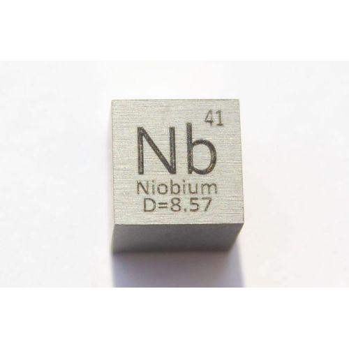 Niobium Nb metal terning 10x10mm poleret 99,95% renhed Niobium terning