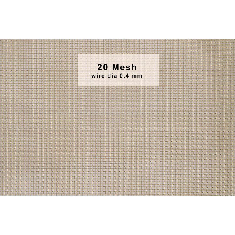 Messingnet 20-120 Maskebredde 50mm-300mm CuZn36 CW507L Gitterfiltertråd